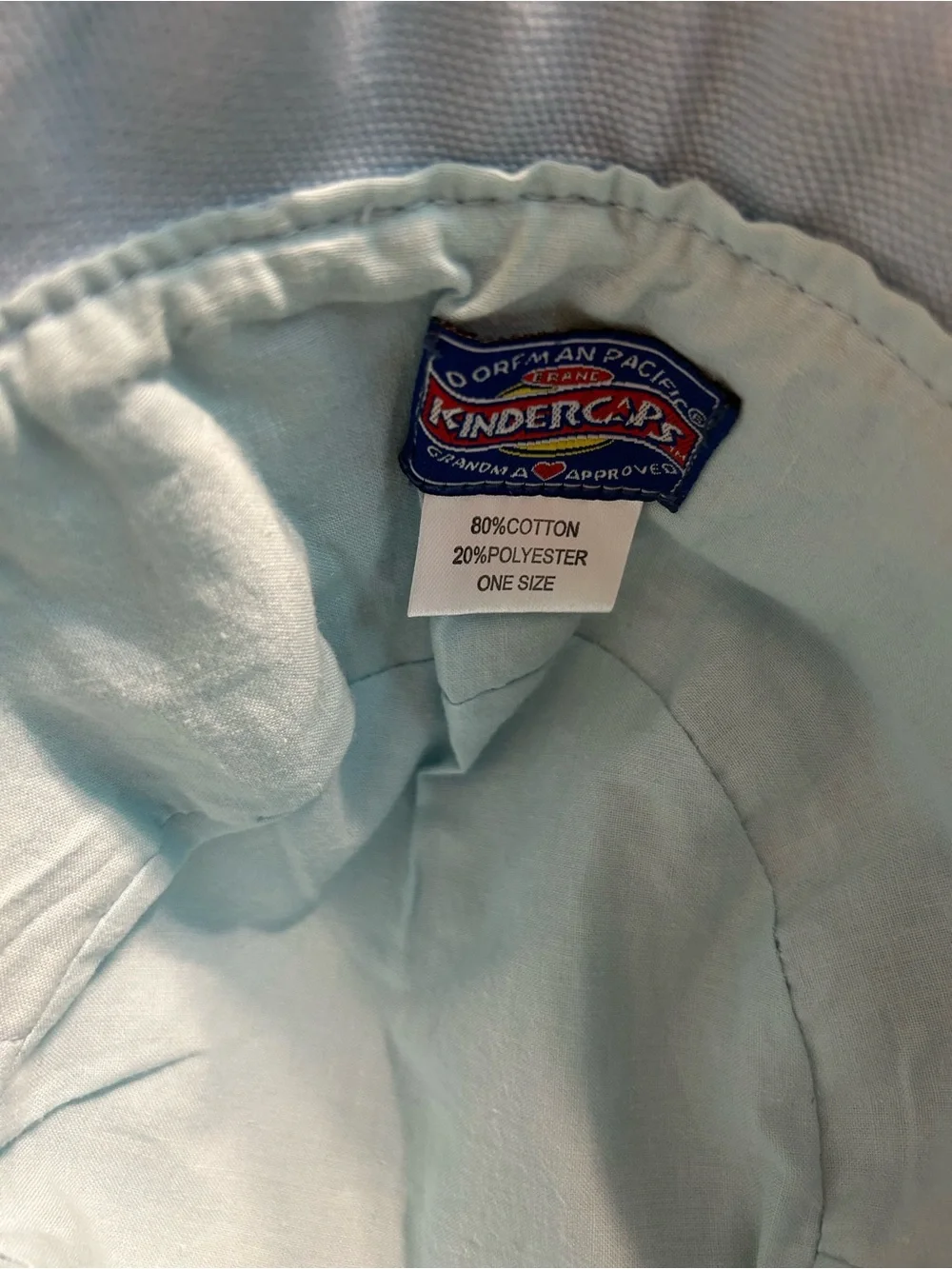 DORFMAN PACIFIC KINDERCAPS LT BLUE MULTI COLORED BUCKET HAT O/S